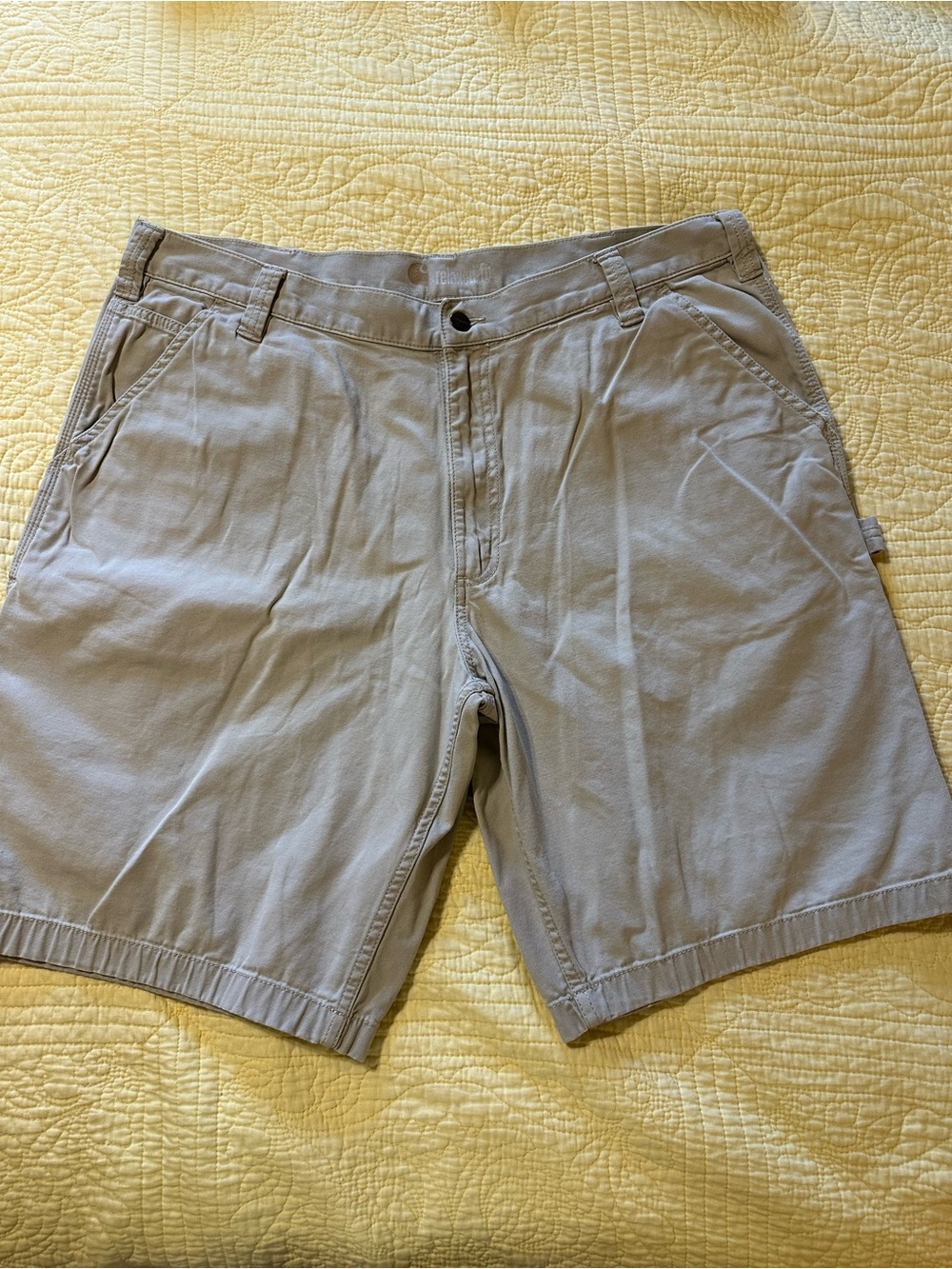 Carhartt Men's Flat Front Shorts in Light Khaki